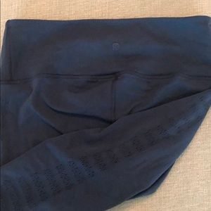 Lulu lemon cropped dark teal leggings